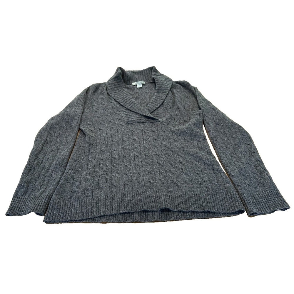 Geneva Womens 100% Cashmere Gray Sweater Pullover Size S